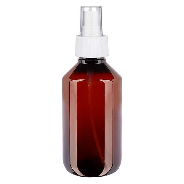 PET-pullo 200ml, jossa on valkoinen sumutin. PET-pullo 200ml, jossa on valkoinen sumutin.