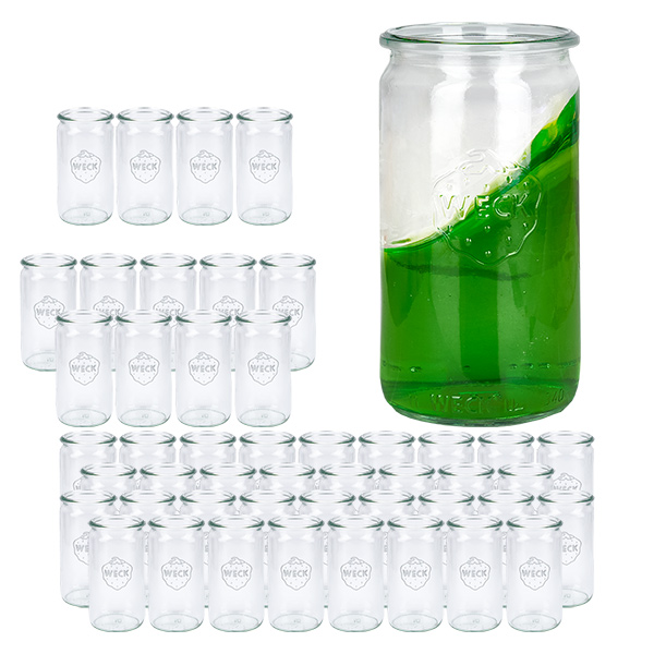 48 Weckin 340 ml:n sylinteripurkkien sarja. 48 Weckin 340 ml:n sylinteripurkkien sarja.