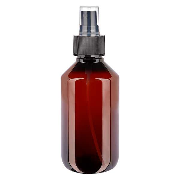 PET-pullo 200ml, jossa on sumutin musta PET-pullo 200ml, jossa on sumutin musta