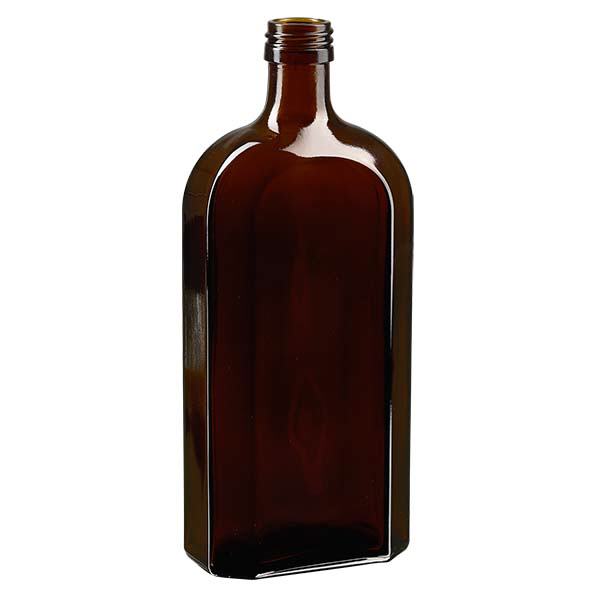500 ml Meplat-pullo ruskea PP28