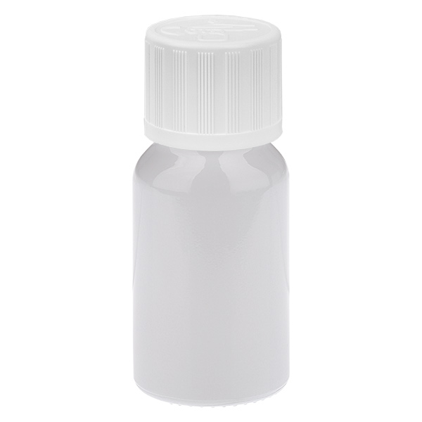 10 ml pullo, 11 mm kierrekorkki, valkoinen, vakiomallinen, lapsiturvallinen WhiteLine UT18/10 10 ml pullo, 11 mm kierrekorkki, valkoinen, vakiomallinen, lapsiturvallinen WhiteLine UT18/10