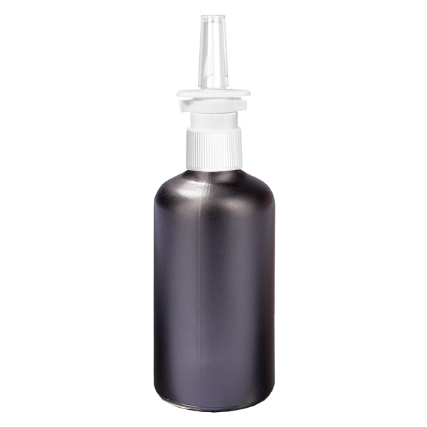 100ml nenäsumutepullo valkoinen/läpinäkyvä vakiosulkimella BlackLine UT18/100