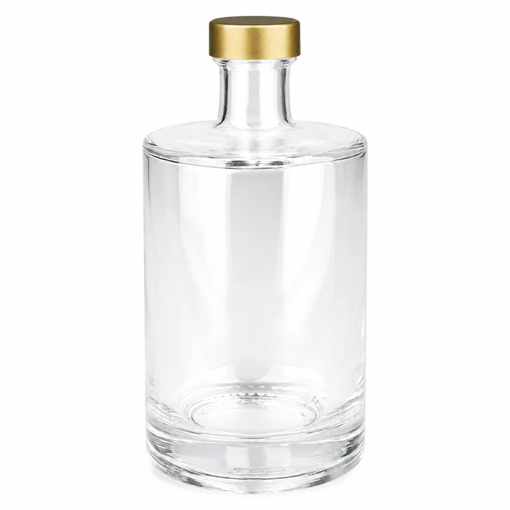 500ml Glasflasche "Sam" + Schraubverschluss gold UNiTWIST 500ml lasipullo Sam kultaisella kierrekorkilla UNiTWIST läpinäkyvä tyhjä Tuote kuva