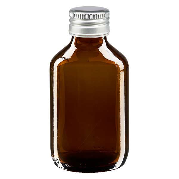 150ml lääkepullo ruskea, korkilla hopea alumiinia ApoGlas 150ml lääkepullo ruskea, korkilla hopea alumiinia ApoGlas