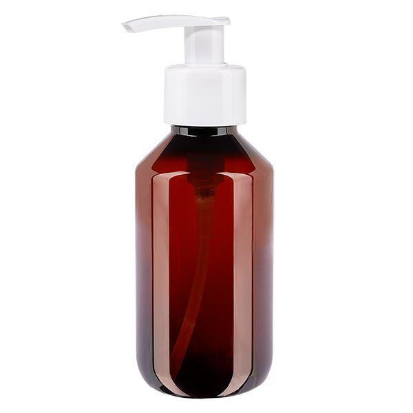 PET-pullo 200ml annostelupumpulla valkoinen PET-pullo 200ml annostelupumpulla valkoinen