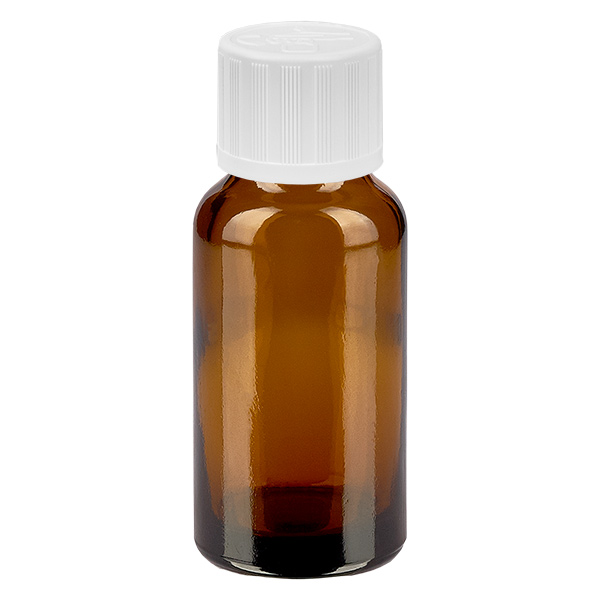 20ml pullo 11mm kierrekorkki valkoinen standardi lapsiturvallinen BrownLine UT18/20