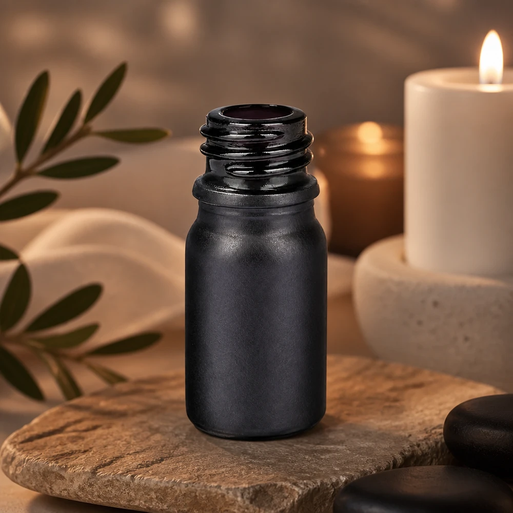 Laadukas 5ml apteekkipullo BlackLine UT18/5 UNiTWIST ammattimaiseen aromaterapiaan ja kosmetiikkatuotteisiin.