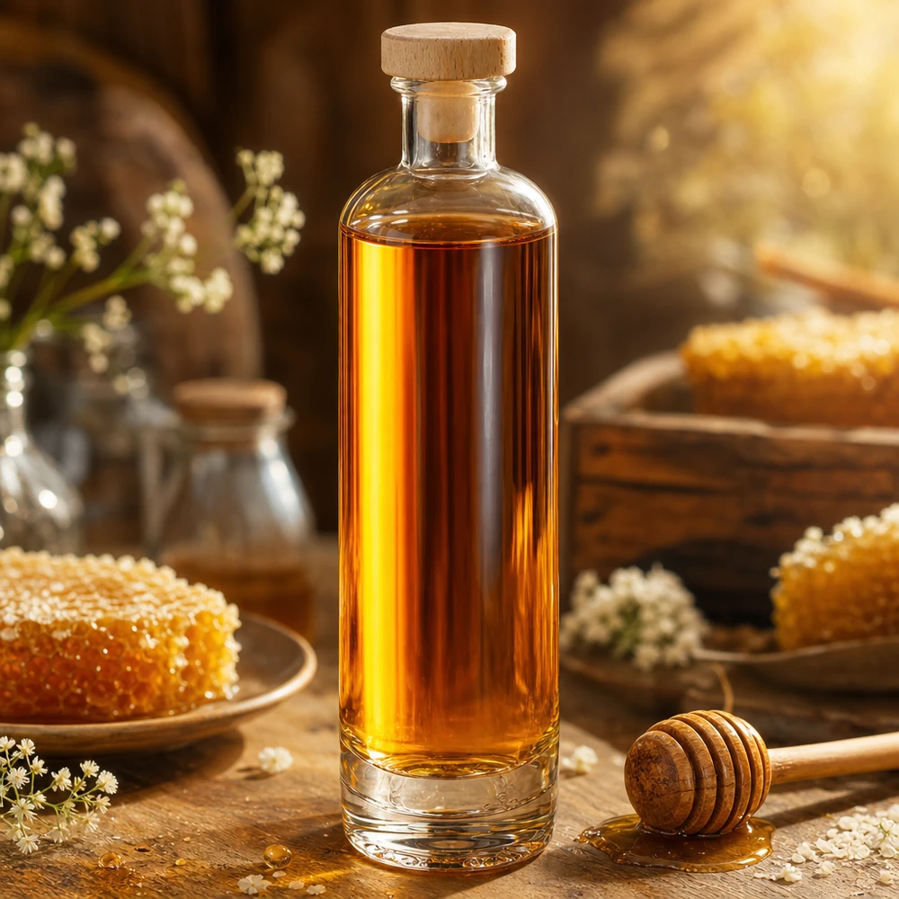 500ml Glasflasche "Ella" mit Holzgriff-Korken UNiTWIST