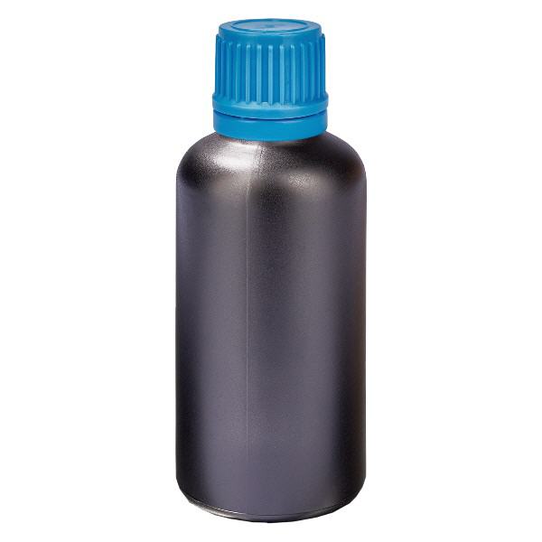 50ml pullo 11mm kierrekorkki sininen väärentämisen estävä korkki BlackLine UT18/50 50ml pullo 11mm kierrekorkki sininen väärentämisen estävä korkki BlackLine UT18/50