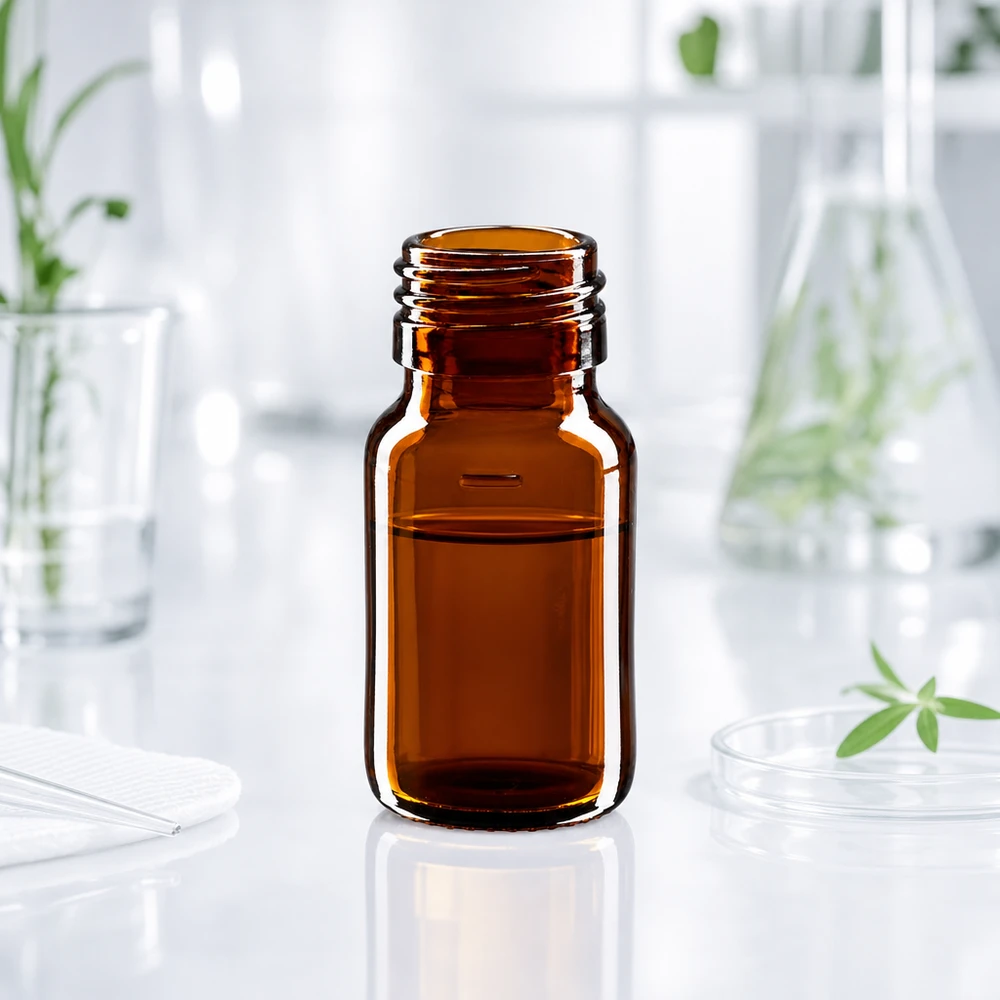 30ml kierrekorkkipullo ruskea sileällä PP28-kierteellä ammattimaiseen lääkkeiden säilytykseen.
