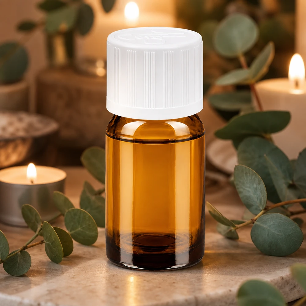 5ml BrownLine lasipullo 11mm kierrekierteellä ammattimaiseen aromaterapiaan ja kosmetiikkaan.