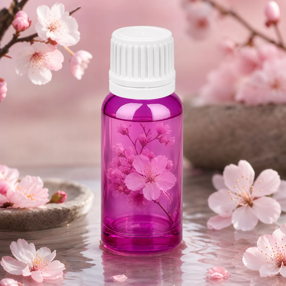 20ml pullo 11mm kierrekorkki valkoinen Originality kierrekorkki PurpleLine UT18/20 20ml pullo, jossa 11mm kierrekorkki, tyylikäs violetti väri korkealaatuisille kosmetiikkatuotteille.