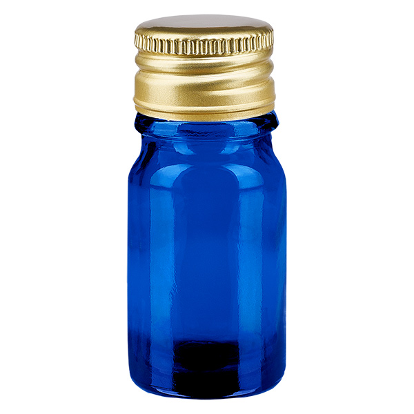 5ml pullo 11mm kierrekorkki Alu-Gold Standard BlueLine UT18/5