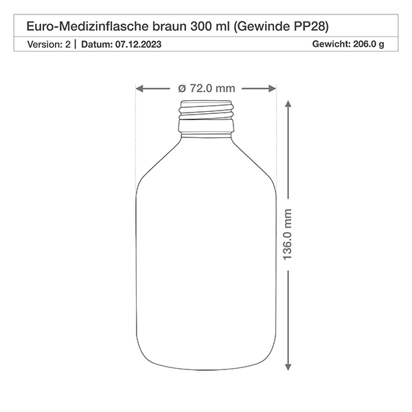 300ml lääkepullo ruskea, kultaisella alumiinikorkilla ApoGlas 300ml lääkepullo ruskea, kultaisella alumiinikorkilla ApoGlas