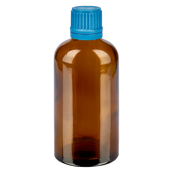 100ml pullo 11mm ruuvikorkki sininen väärentämisvarma sulkeminen BrownLine UT18/100