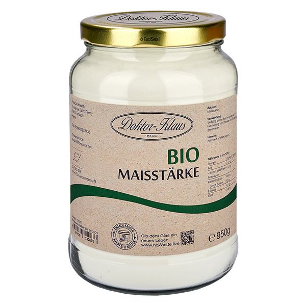Luomu maissitärkkelys 950g Doktor-Klaus noWaste. Luomu maissitärkkelys 950g Doktor-Klaus noWaste.