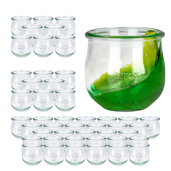 48 Weck-purkin sarja: 370ml tulppaanipurkki. 48 Weck-purkin sarja: 370ml tulppaanipurkki.