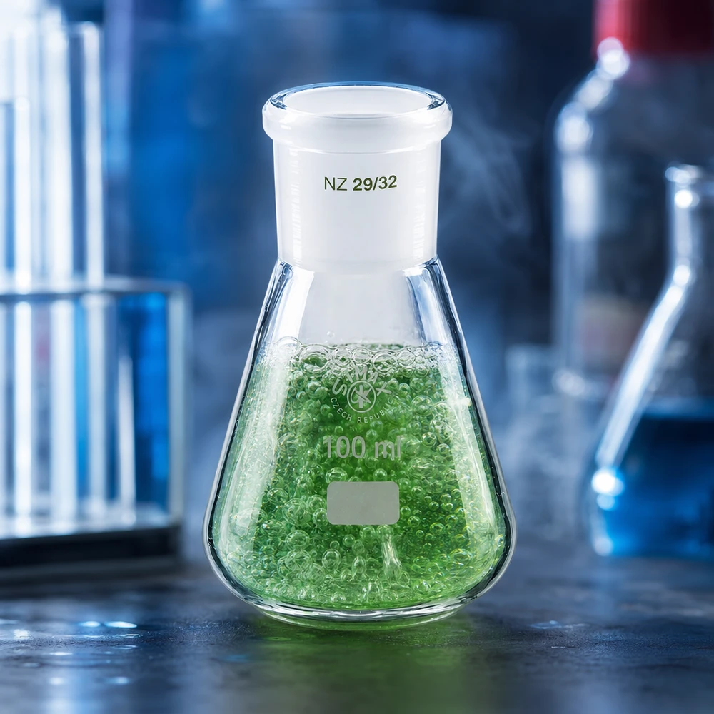 Erlenmeyer-pullo 100ml, jossa on vakiohiottu liitos (29/32).