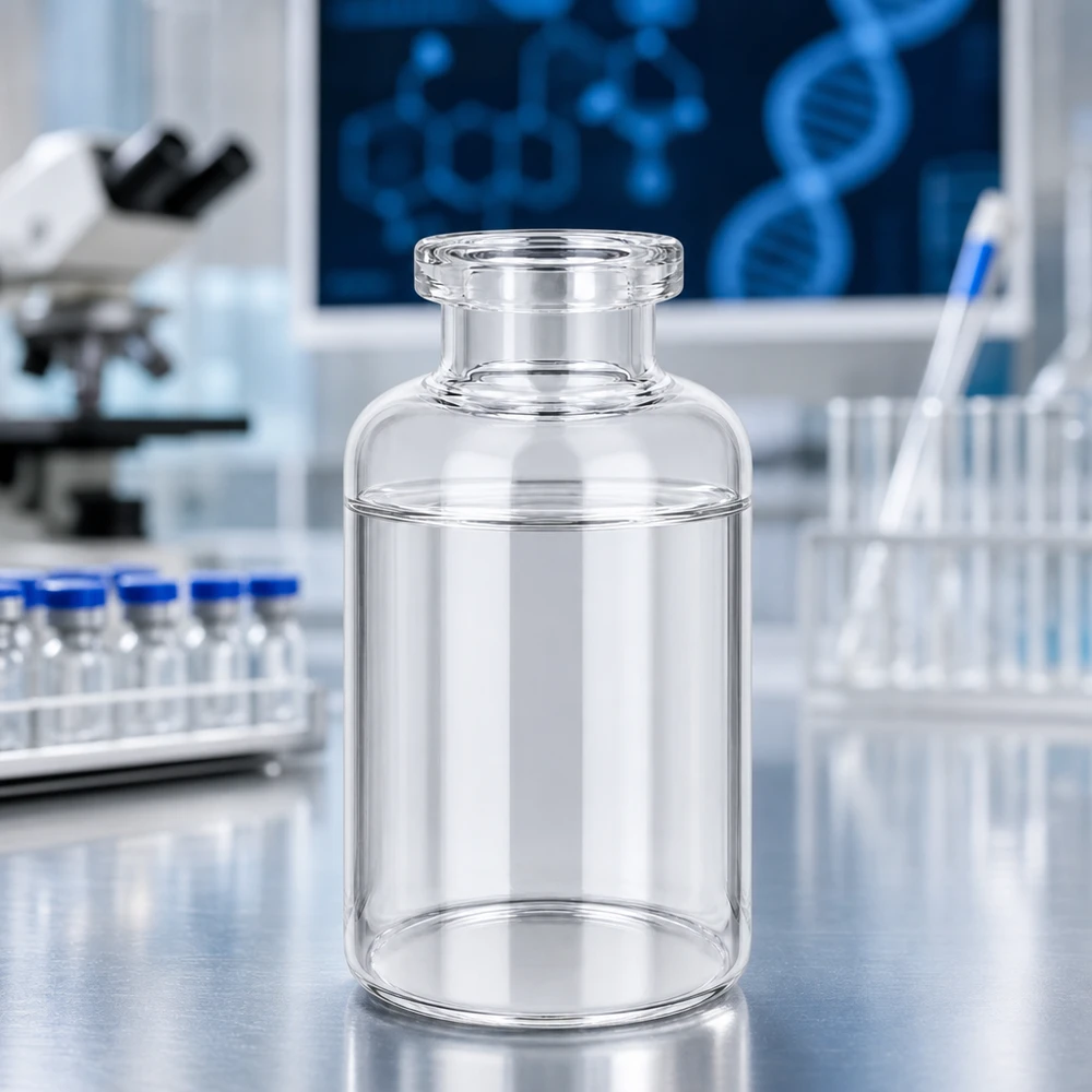 Klarglas Vial 30ml mit dickem Flaschenboden und glatter Oberfläche für aseptische Abfüllprozesse