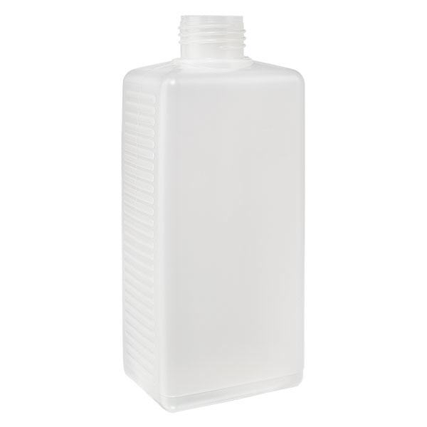 500ml neliskanttinen pullo PE luonnollinen, ilman korkkia 500ml neliskanttinen pullo PE luonnollinen, ilman korkkia
