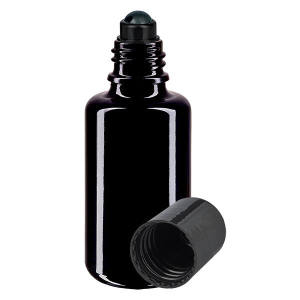 Apteekkipullo violetti 30ml roll-on korkki musta Apteekkipullo violetti 30ml roll-on korkki musta