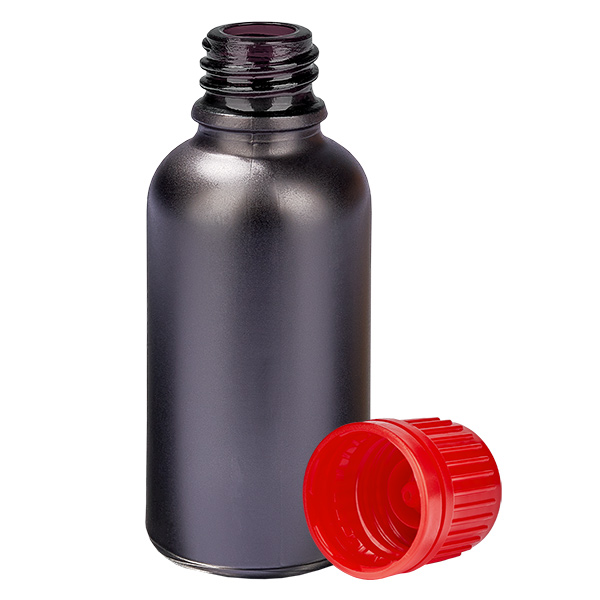 30ml pullo 11mm kierrekorkki punainen väärentämisen estävä korkki BlackLine UT18/30 30ml pullo 11mm kierrekorkki punainen väärentämisen estävä korkki BlackLine UT18/30