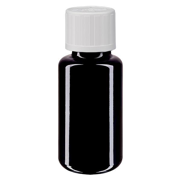 Apteekkipullo violetti 20ml ruuvikorkki valkoinen lapsilukko vakio Apteekkipullo violetti 20ml ruuvikorkki valkoinen lapsilukko vakio