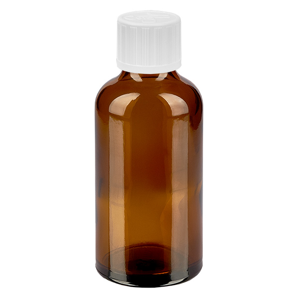 50ml pullo 11mm ruuvikorkki valkoinen vakio lapsiturvallinen BrownLine UT18/50