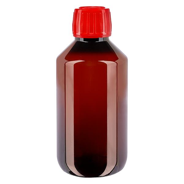 PET-pullo 200ml, jossa on punainen väärentämisen varmentava korkki. PET-pullo 200ml, jossa on punainen väärentämisen varmentava korkki.