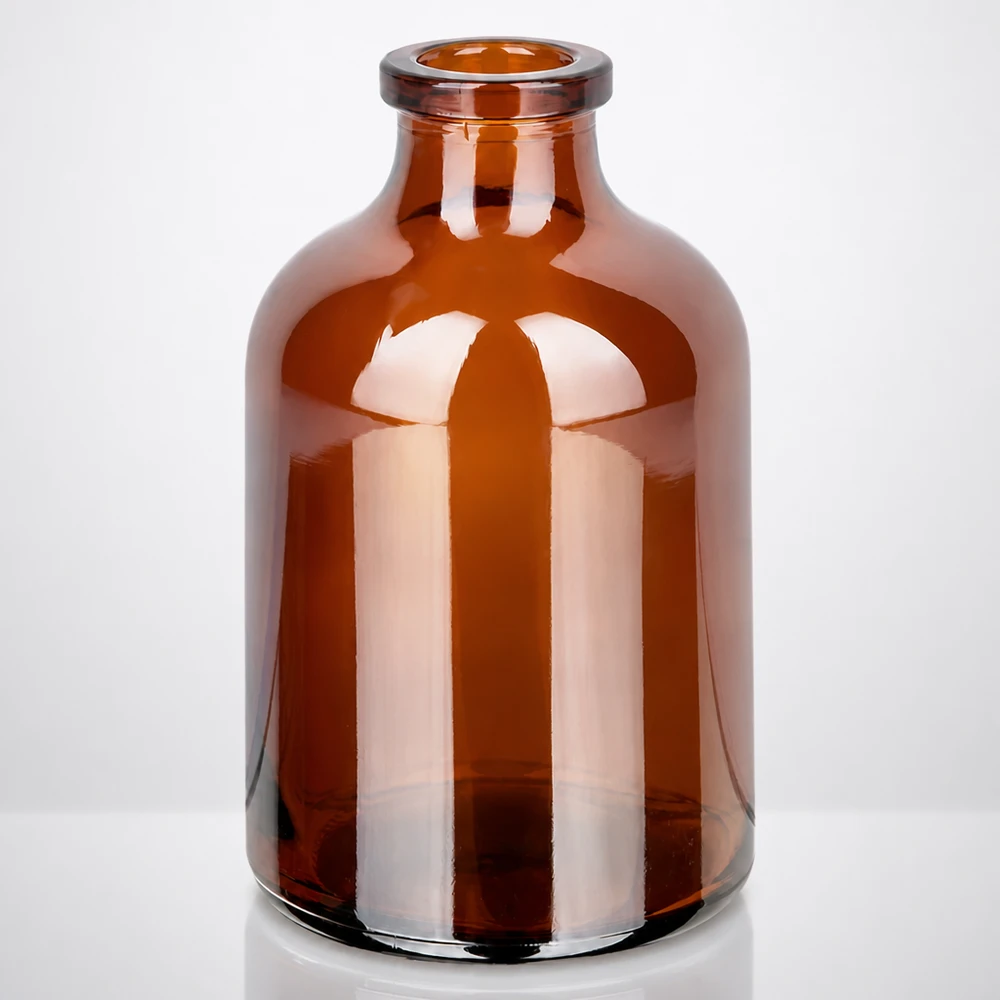 Injektiopullo meripihkalasia 50ml Sterile Injektionsflasche Braunglas 50ml für Veterinär- und Humanmedizin geeignet