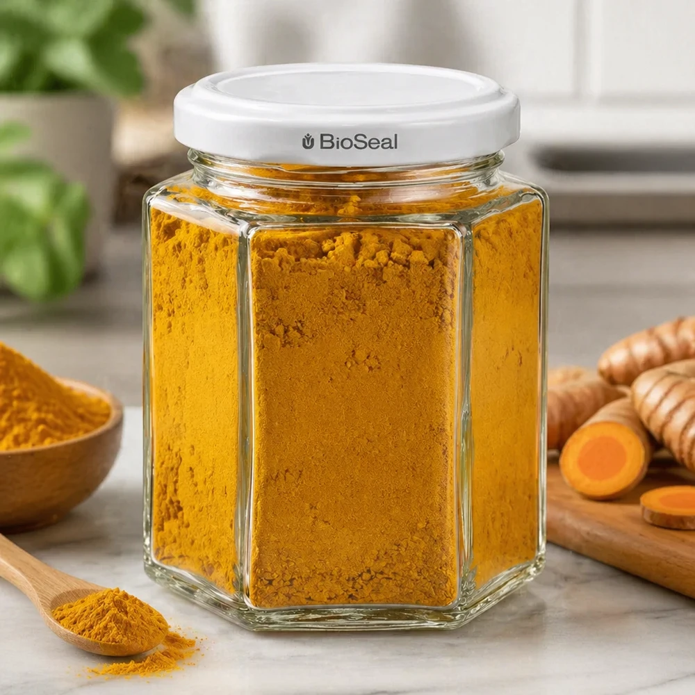 196ml Hexa-purkki valkoisella BioSeal-kannella UNiTWIST