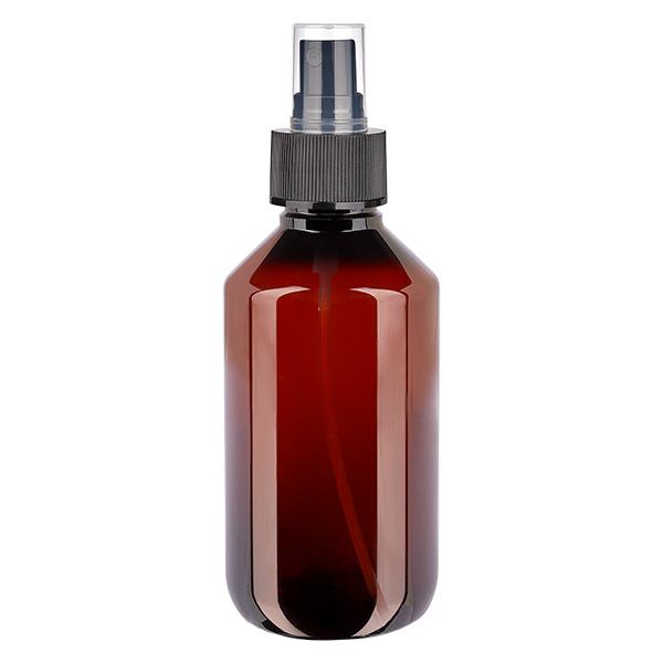 PET-pullo 200ml, jossa on sumutin musta PET-pullo 200ml, jossa on sumutin musta