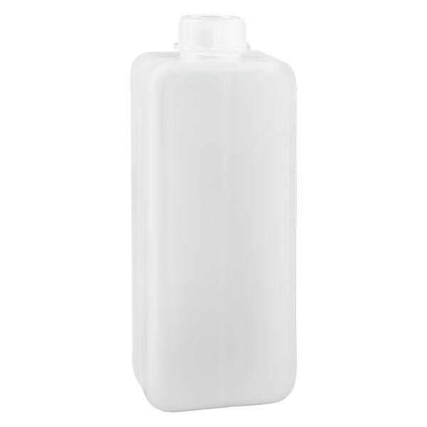 Kemikaalipullo 1000ml, kapea kaula, valmistettu PE-HD:stä, luonnonväri.