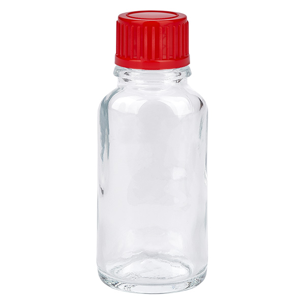 20ml pullo 11mm ruuvikorkki punainen Standard ClearLine UT18/20