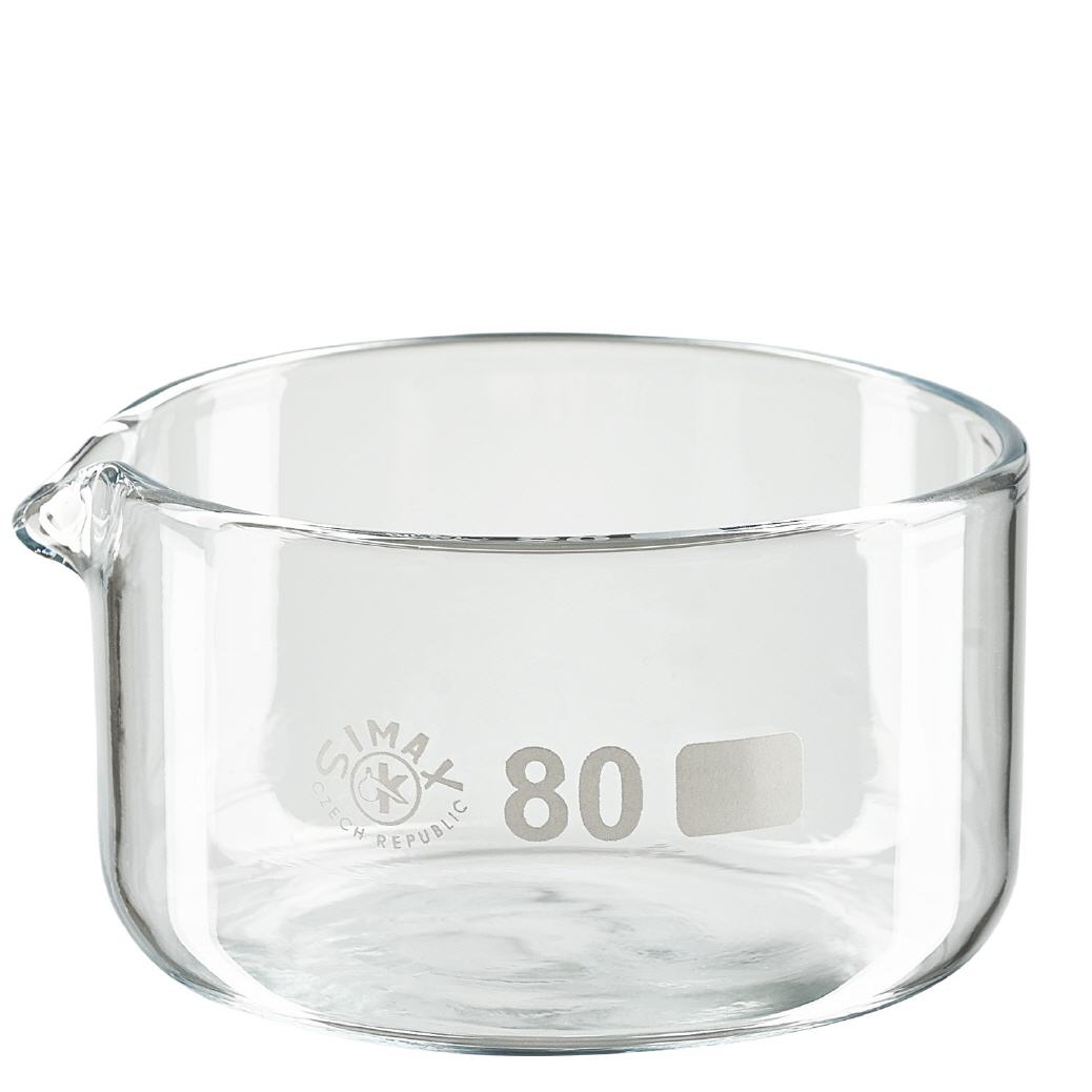 150ml kiteytysmalja, jossa on suulake borosilikaatti ø80mm