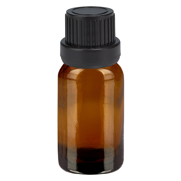 10ml pullo 11mm ruuvikorkki musta väärentämisen estävä korkkiII BrownLine UT18/10