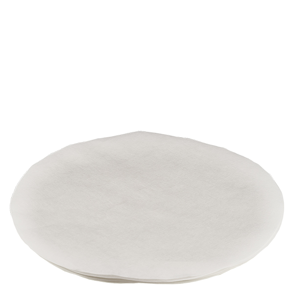 1 suodatinpaperiarkki lasisuppiloihin, joiden Ø 30mm. Pyöreä suodatin, taitettavaksi (Ø70mm)