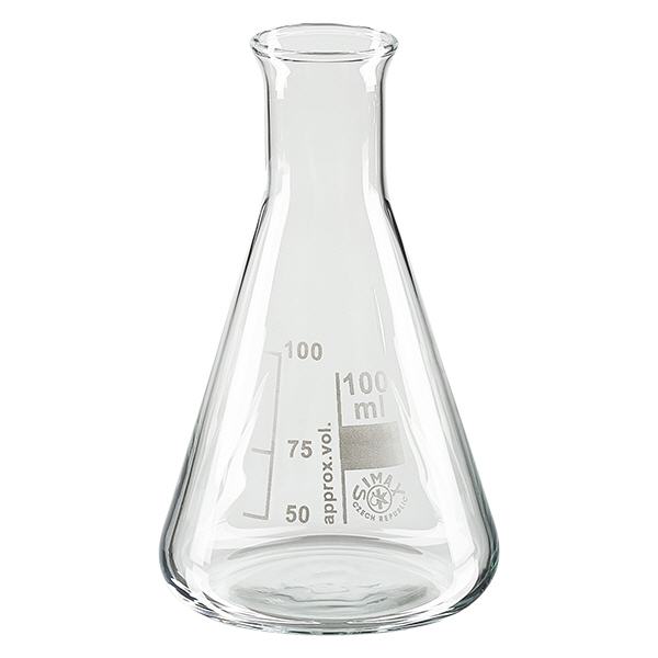 Erlenmeyer-pullo 100ml kapeakaulainen