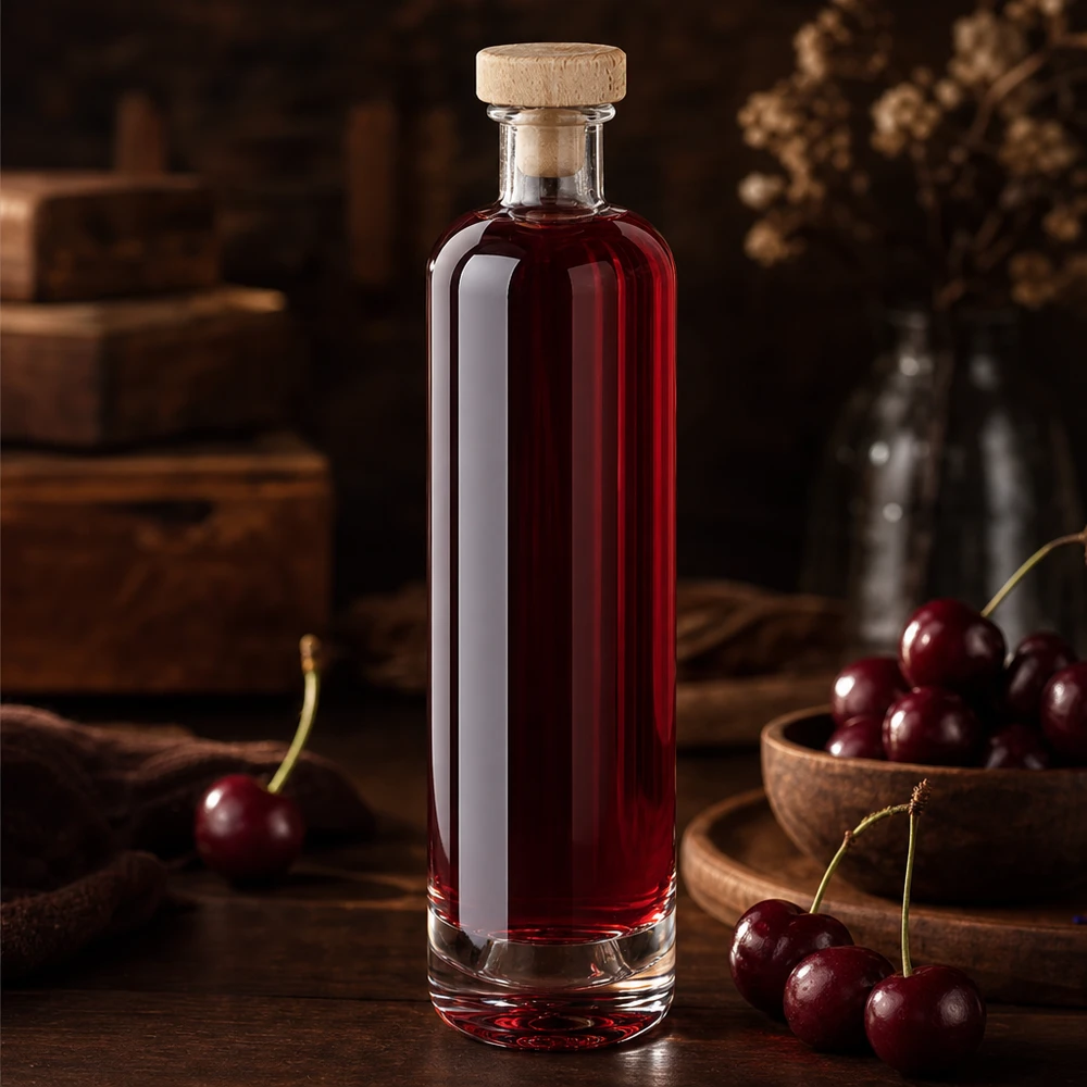 500ml Glasflasche "Ella" mit Holzgriff-Korken UNiTWIST