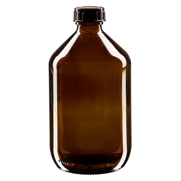 500ml lääkepullo ruskea, jossa korkki ruskea ApoGlas 500ml lääkepullo ruskea, jossa korkki ruskea ApoGlas