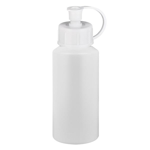 Apteekkipullo HDPE 30ml valkoinen, jossa on ruiskukorkki. Apteekkipullo HDPE 30ml valkoinen, jossa on ruiskukorkki.