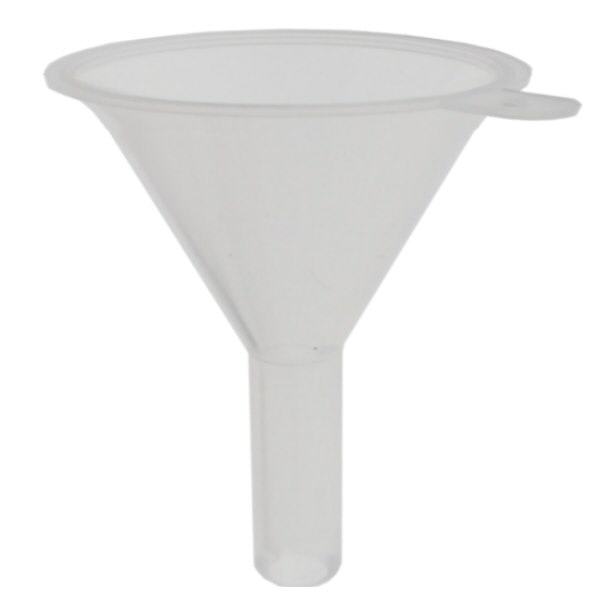 Mini muovisuppilo, läpinäkyvä