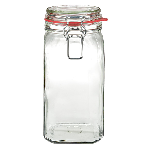 1540ml säilytyspurkki kumirenkaalla ja kääntyvällä kannella UNiTWIST