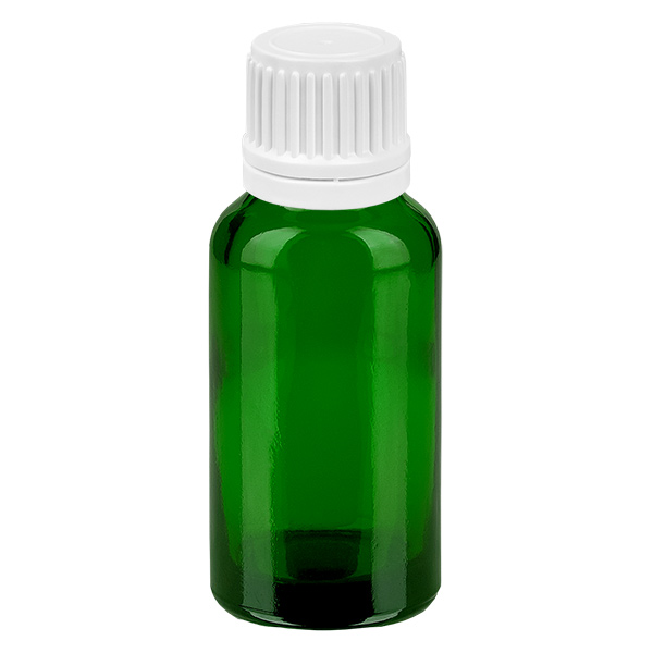 20ml pullo 11mm ruuvikorkki valkoinen peukalointiturvallinen korkki GreenLine UT18/20 20ml pullo 11mm ruuvikorkki valkoinen peukalointiturvallinen korkki GreenLine UT18/20