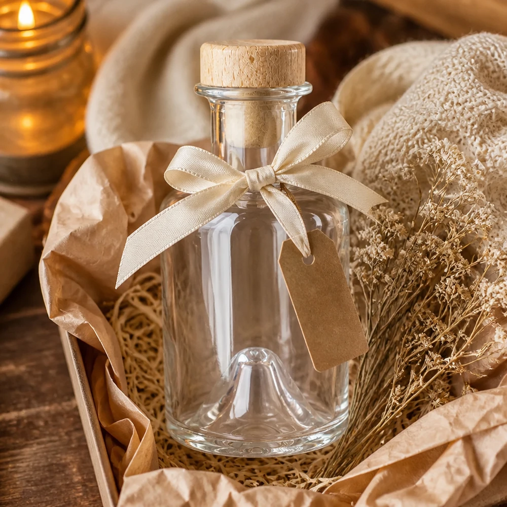 200ml Glasflasche "Sofia" mit Holzgriff-Korken UNiTWIST 200ml Glasflasche "Sofia" mit Holzgriff-Korken UNiTWIST