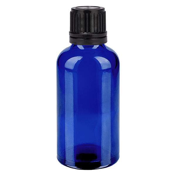 50ml globule-pullo 8mm kaaderengas musta sulkeminen sinetöimättömällä sulkimella BlueL. UT18/50