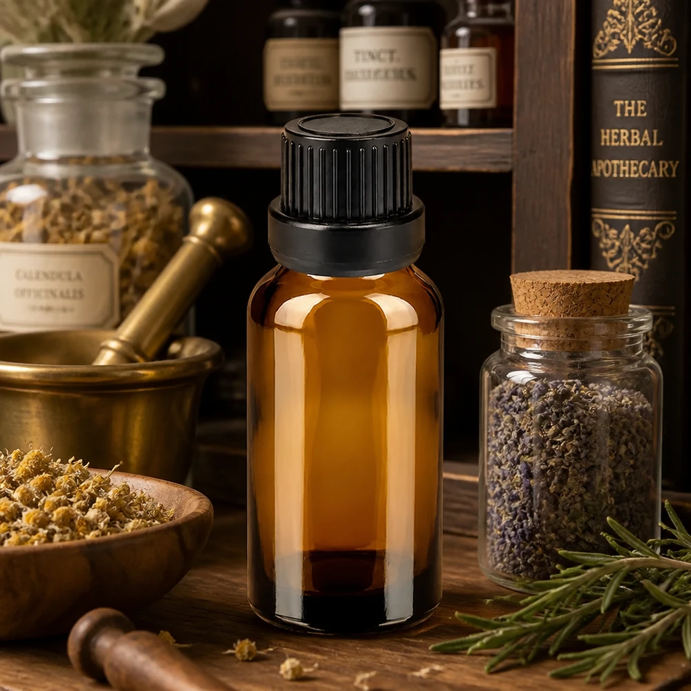 10ml tippapullo BrownLine-sarja mustalla OV-korkilla ammattimaiseen annosteluun.