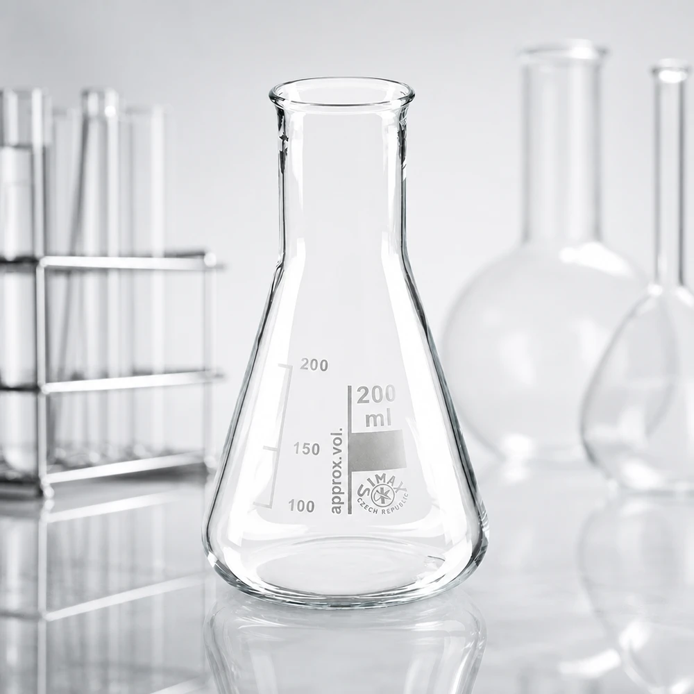 Erlenmeyer-pullo 200ml kapeakaulainen Erlenmeyer-pullo 200ml kapeakaulainen