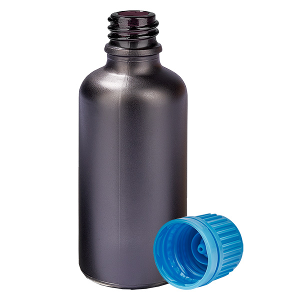 50ml pullo 11mm kierrekorkki sininen väärentämisen estävä korkki BlackLine UT18/50 50ml pullo 11mm kierrekorkki sininen väärentämisen estävä korkki BlackLine UT18/50