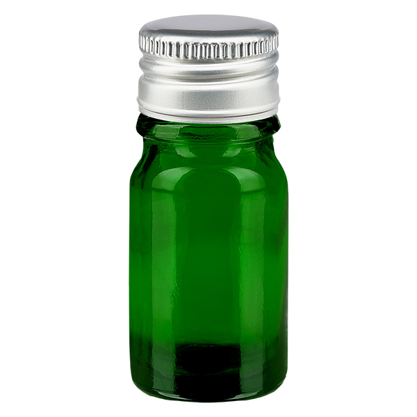 5ml pullo 11mm kierrekorkki alumiini-hopea Standard GreenL. UT18/5